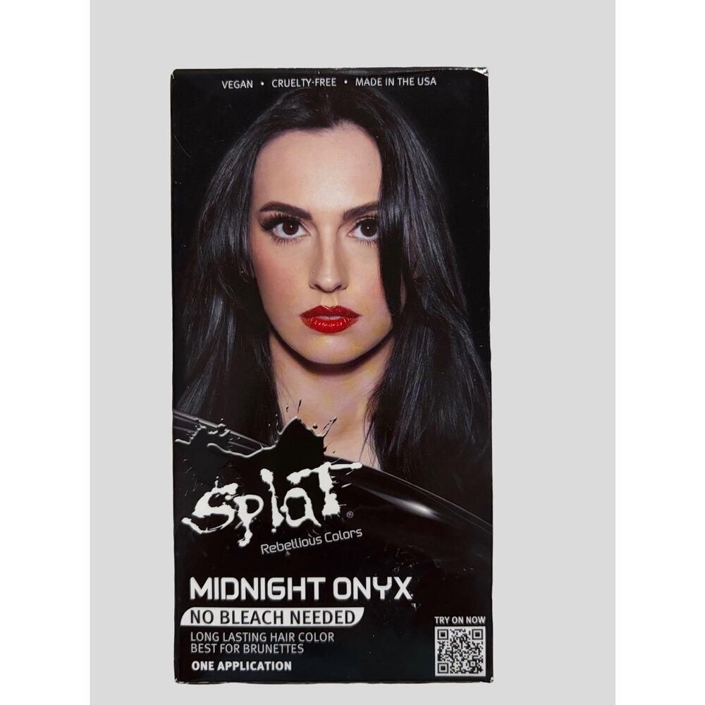 Splat Midnight Onyx Hair Color Kit No Bleach Needed Vegan Cruelty-Free 6oz